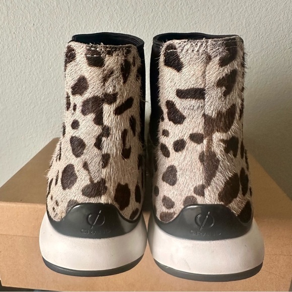 Cole Haan Sneakers Womens 9 1/2” hi top platform leopard calf hair - Picture 4 of 6